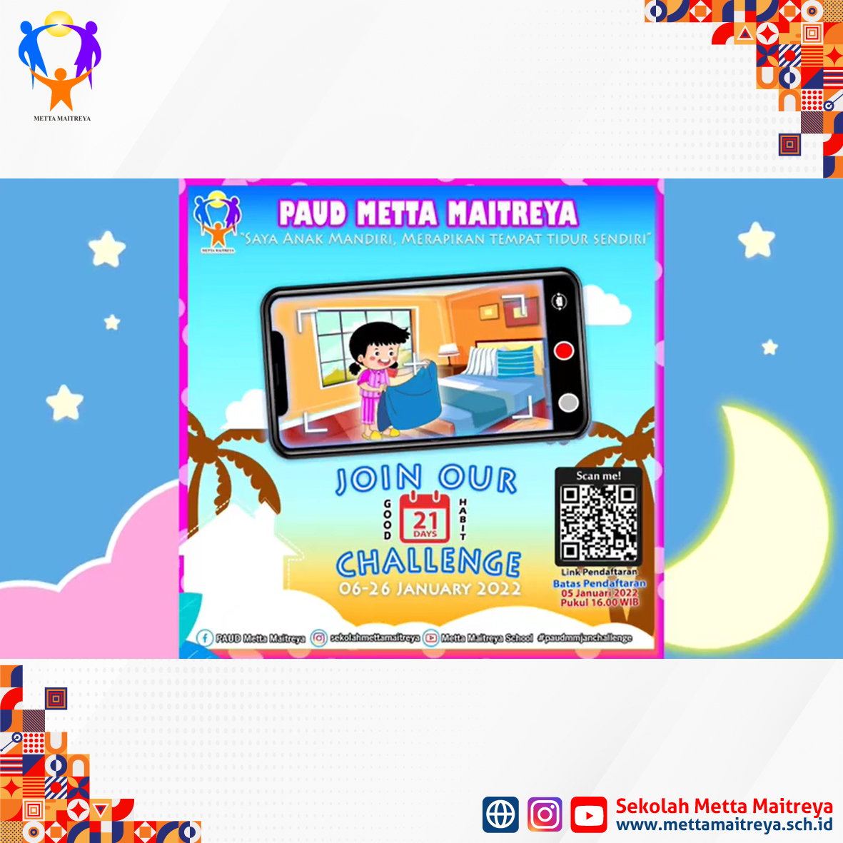 21 Days Good Habit Challenge | PAUD METTA MAITREYA